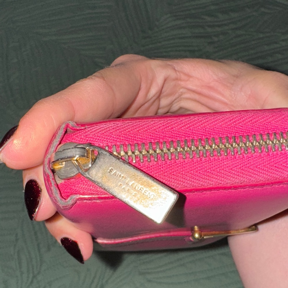 Vintage YSL Magenta Leather Women's Wallet - Picture 5 of 7